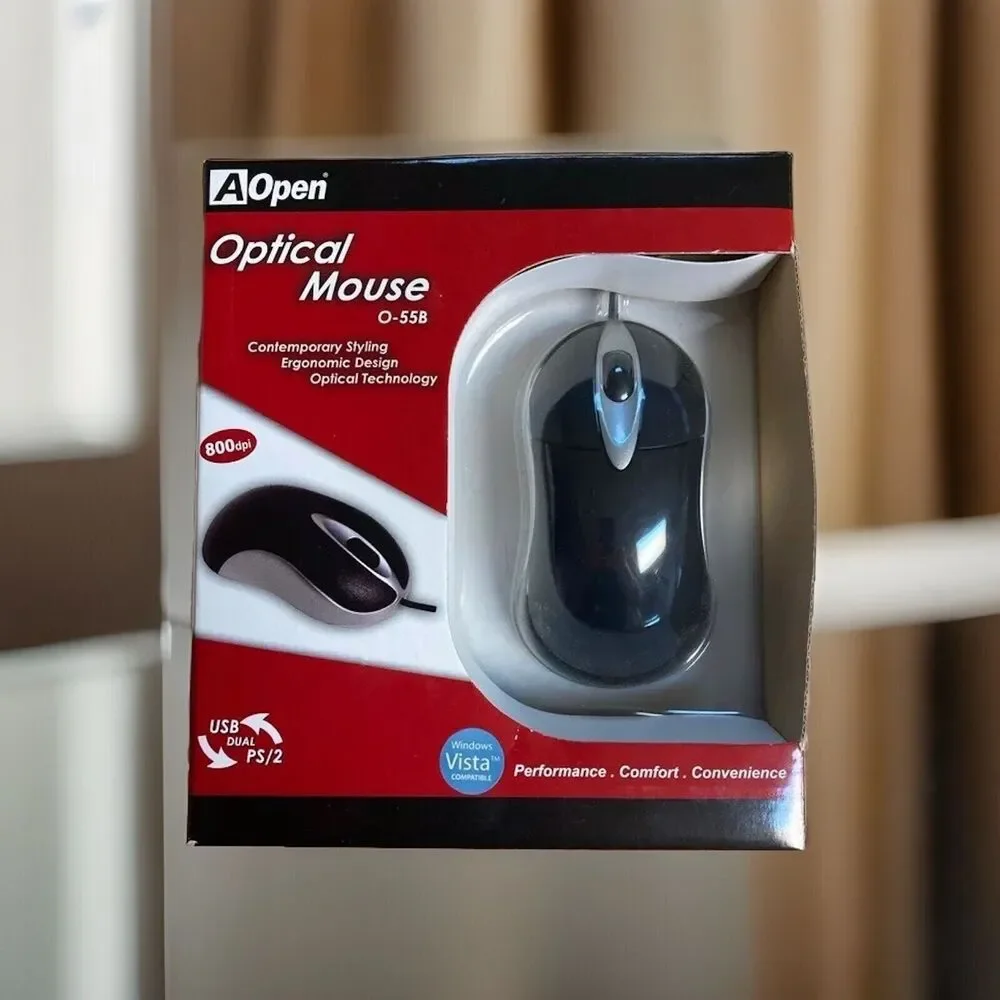 Optical Mouse Contemporary Styling Ergonomic Design Optical Technology O-55B